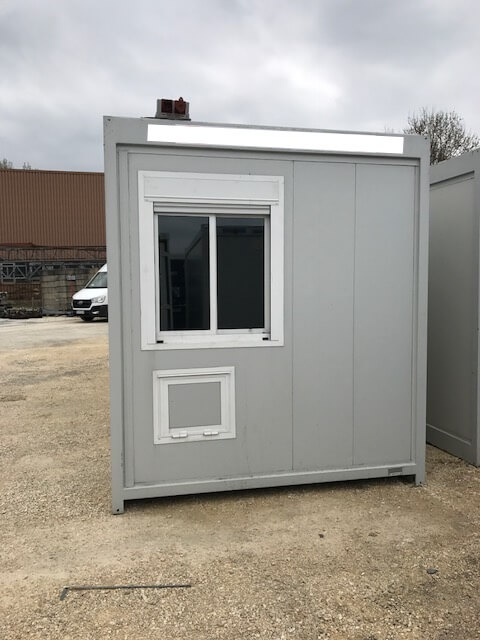 20 Fuss Bürocontainer, gebraucht, grau – Bild 1