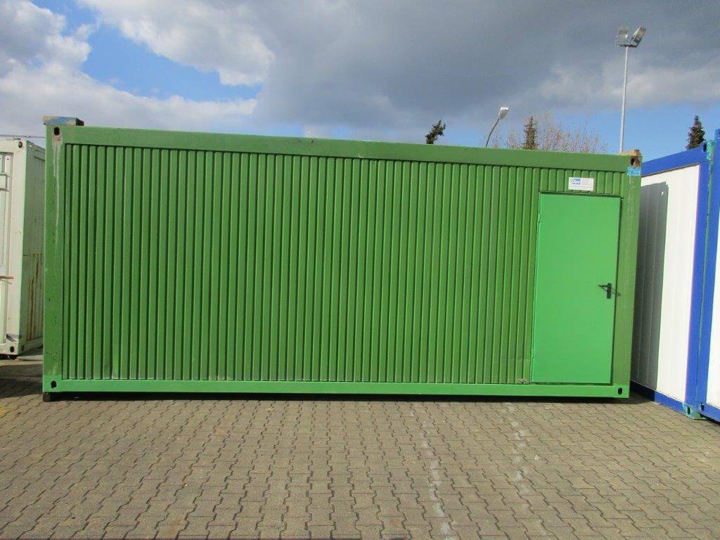 20 Fuss Bürocontainer, gebraucht /grün – Bild 1