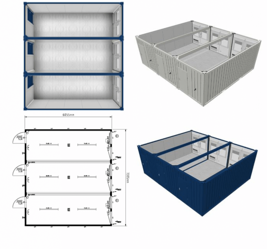 20 Fuss Duo- Bürocontaineranlage, fabrikneu – Bild 6