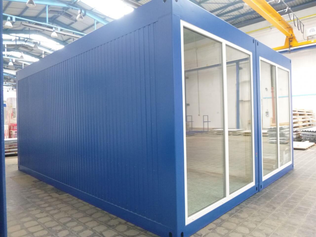 20 Fuss Duo- Bürocontaineranlage mit Fixverglasung, fabrikneu – Bild 3