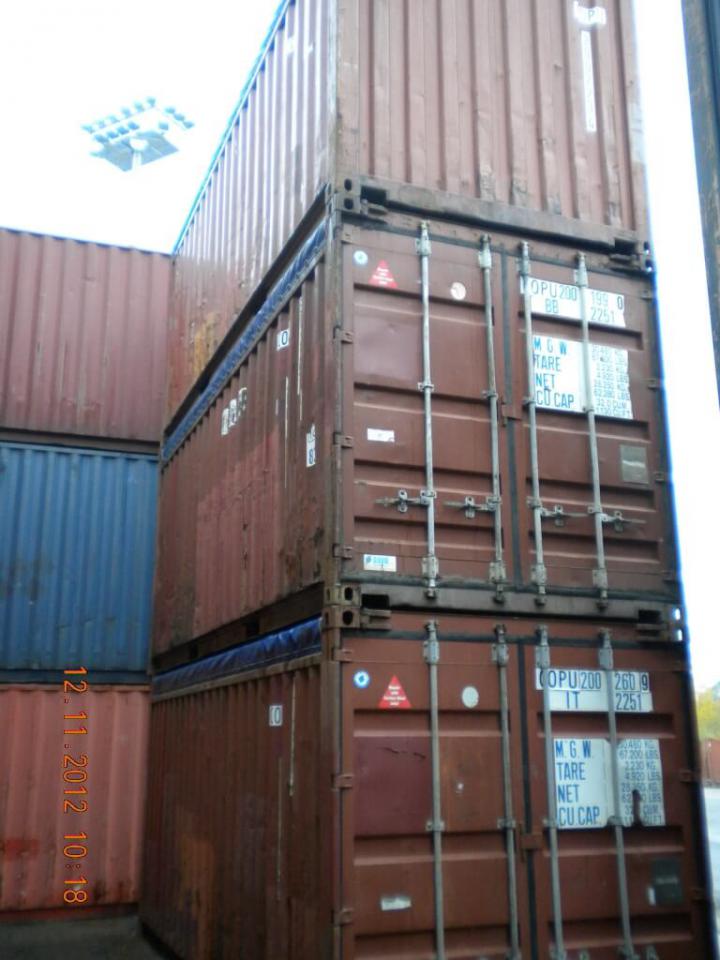 20 Fuss Open Top See- Lagercontainer, gebraucht – Bild 2