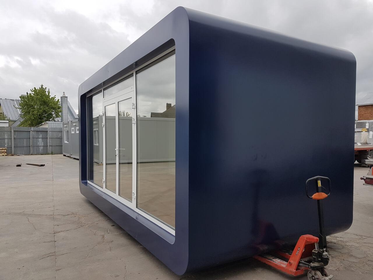 Bürocontainer mit bodentiefen Fenstern – Bild 3