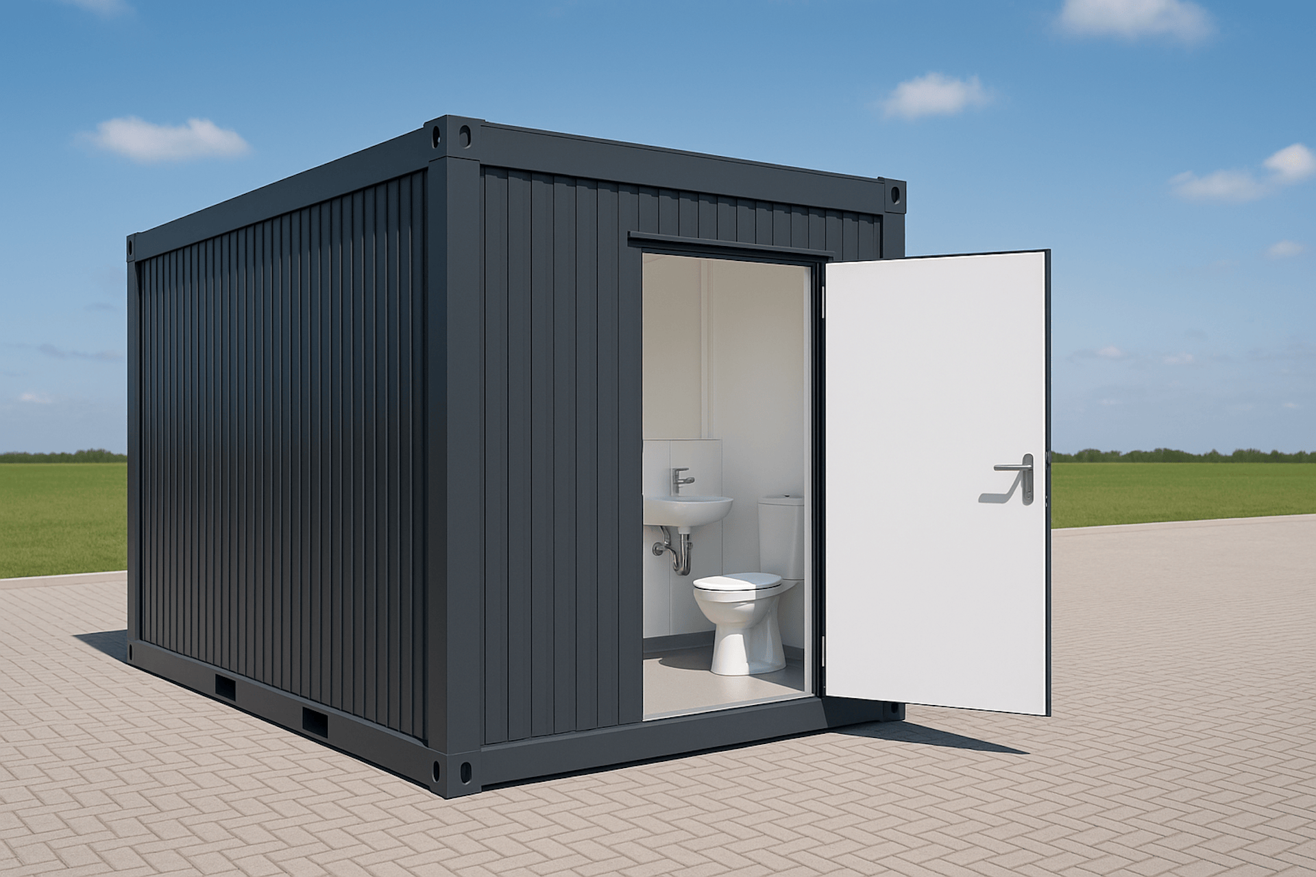 Sanitärcontainer von außen